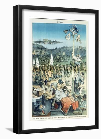 First Annual Picnic of the Knights of Labor - More Fun for the Spectators Than for the Performers-Joseph Keppler-Framed Giclee Print