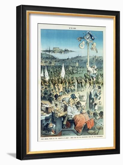 First Annual Picnic of the Knights of Labor - More Fun for the Spectators Than for the Performers-Joseph Keppler-Framed Giclee Print