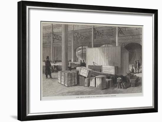 First Arrival of Goods at the International Exhibition Building-null-Framed Giclee Print