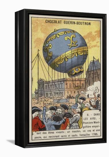 First Balloon Flight Carrying Living Creatures, Versailles, 1783-null-Framed Premier Image Canvas