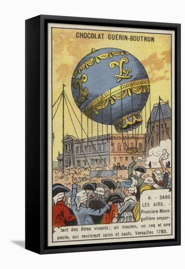 First Balloon Flight Carrying Living Creatures, Versailles, 1783-null-Framed Premier Image Canvas