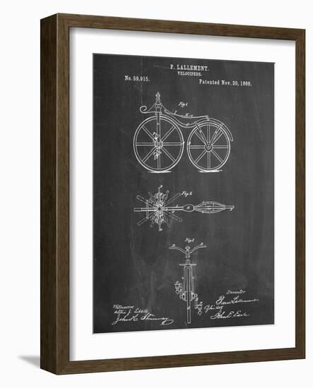 First Bicycle Patent-null-Framed Art Print