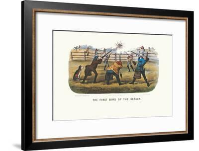 ART PRINT First Bird of the Season Currier and Ives
