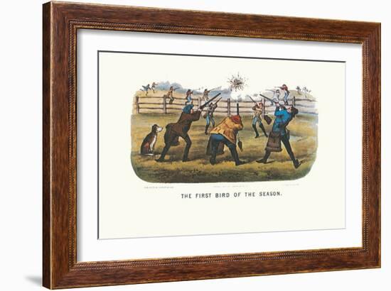 First Bird of the Season-Currier & Ives-Framed Art Print