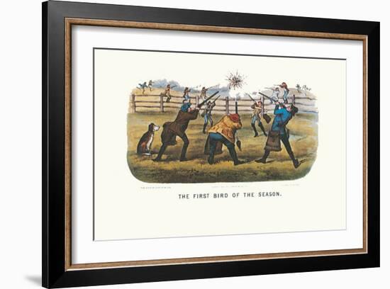 First Bird of the Season-Currier & Ives-Framed Art Print