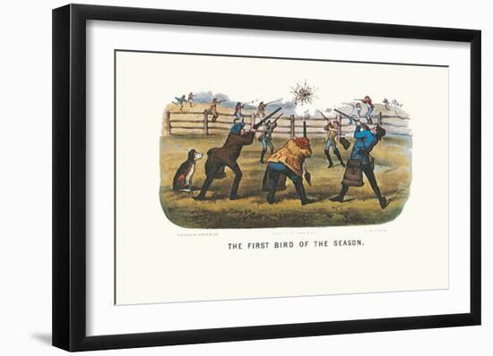 First Bird of the Season-Currier & Ives-Framed Art Print