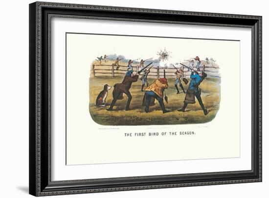 First Bird of the Season-Currier & Ives-Framed Art Print