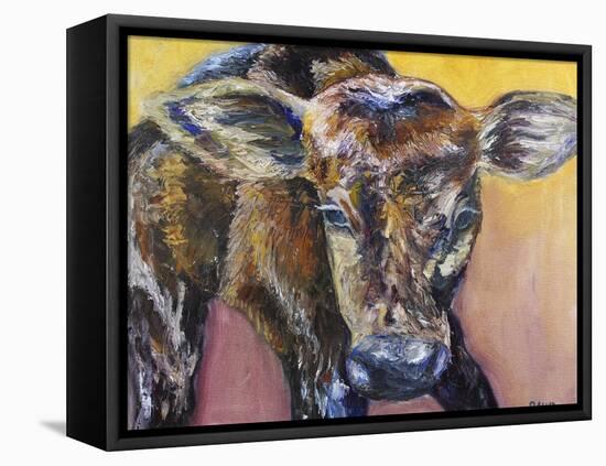 First Calf of the Year-Renee Gould-Framed Premier Image Canvas