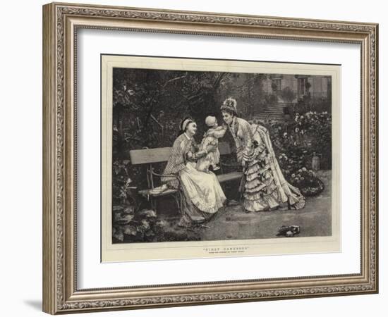 First Caresses-Marie Francois Firmin-Girard-Framed Giclee Print