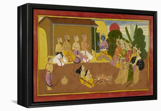 First Chanting Of the Ramayana-null-Framed Premier Image Canvas