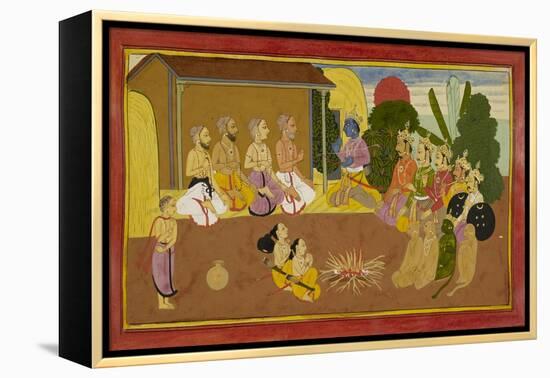 First Chanting Of the Ramayana-null-Framed Premier Image Canvas