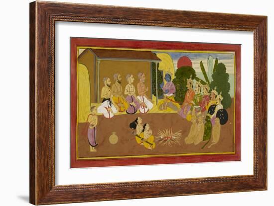 First Chanting Of the Ramayana-null-Framed Giclee Print