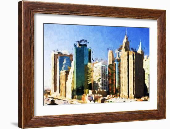 First City - In the Style of Oil Painting-Philippe Hugonnard-Framed Giclee Print