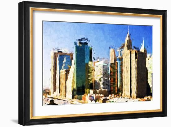 First City - In the Style of Oil Painting-Philippe Hugonnard-Framed Giclee Print