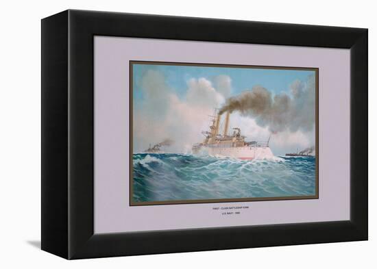 First-Class Battleship Iowa-Werner-Framed Stretched Canvas