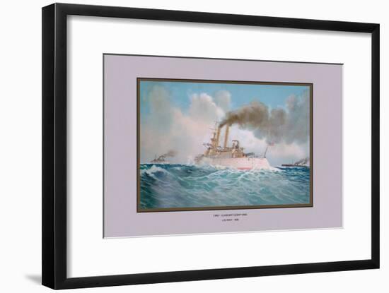 First-Class Battleship Iowa-Werner-Framed Art Print