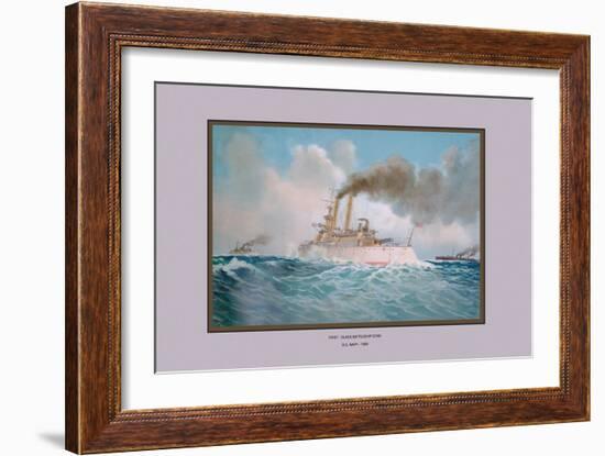 First-Class Battleship Iowa-Werner-Framed Art Print