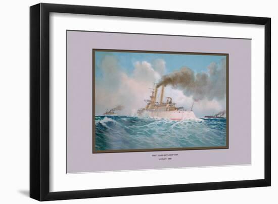 First-Class Battleship Iowa-Werner-Framed Art Print