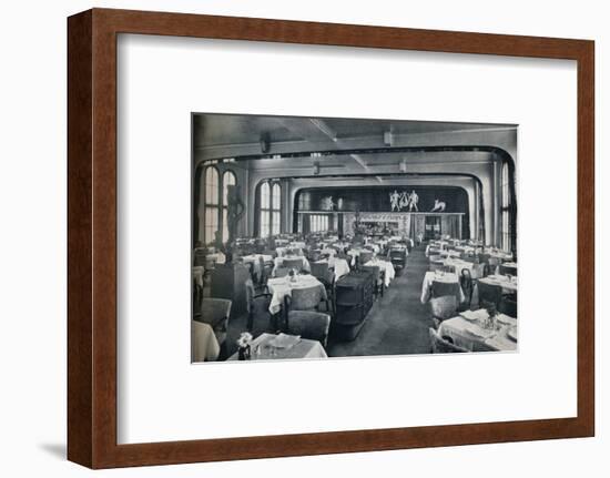 'First Class Dining Saloon on board Victoria', 1931-Unknown-Framed Photographic Print