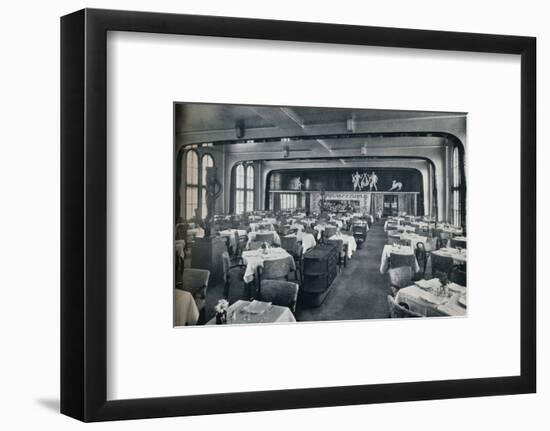 'First Class Dining Saloon on board Victoria', 1931-Unknown-Framed Photographic Print