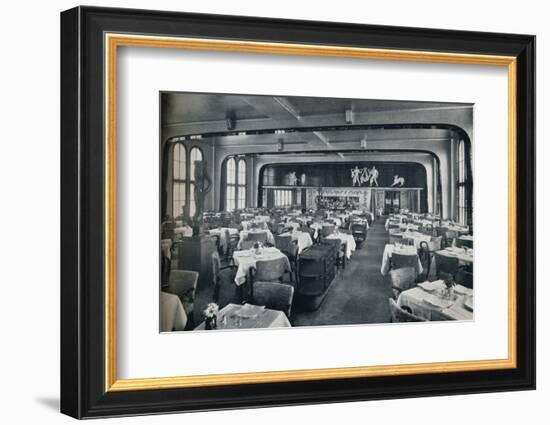 'First Class Dining Saloon on board Victoria', 1931-Unknown-Framed Photographic Print