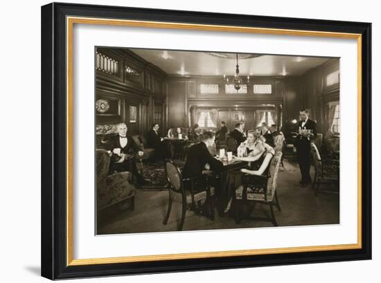 First Class Lounge, Scythia, 20th Century (Photo)-null-Framed Giclee Print