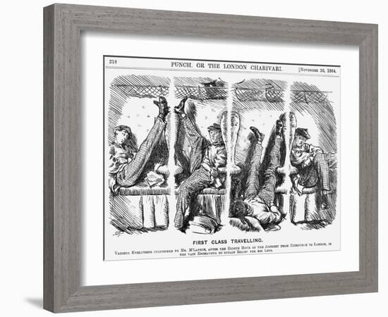 First Class Travelling, 1864-Charles Samuel Keene-Framed Giclee Print