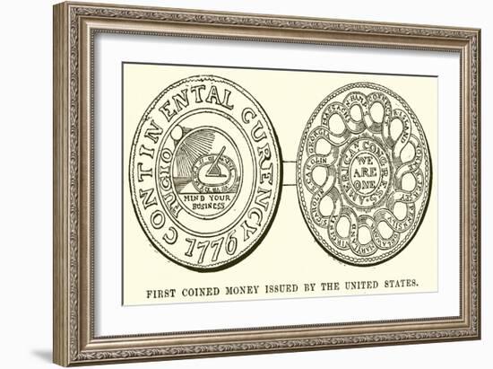 First Coined Money Issued by the United States-English School-Framed Giclee Print