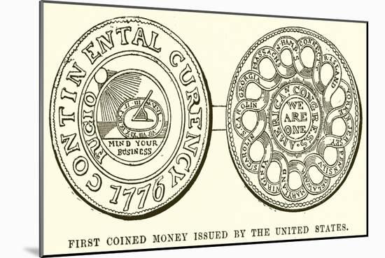 First Coined Money Issued by the United States-English School-Mounted Giclee Print