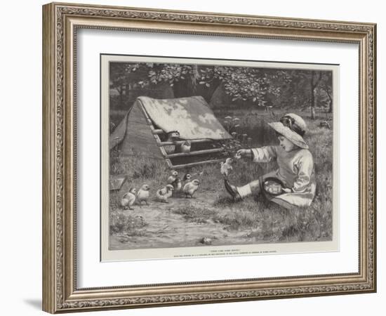 First Come, First Served, in the Exhibition of the Royal Institute of Painters in Water Colours-John Charles Dollman-Framed Giclee Print