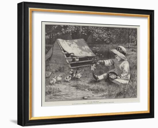First Come, First Served, in the Exhibition of the Royal Institute of Painters in Water Colours-John Charles Dollman-Framed Giclee Print