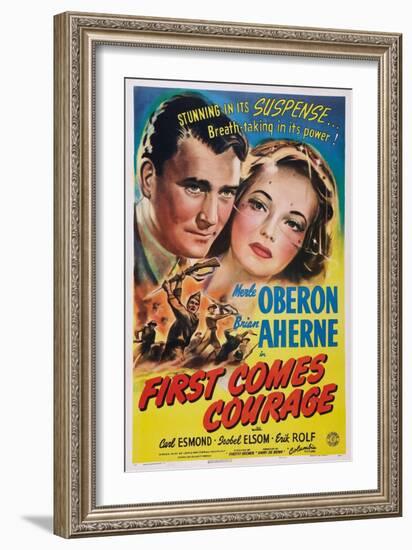 First Comes Courage, Brian Aherne, Merle Oberon, 1943-null-Framed Art Print