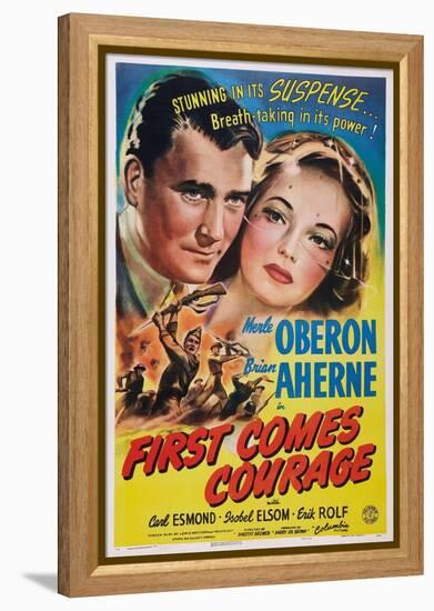 First Comes Courage, Brian Aherne, Merle Oberon, 1943-null-Framed Stretched Canvas