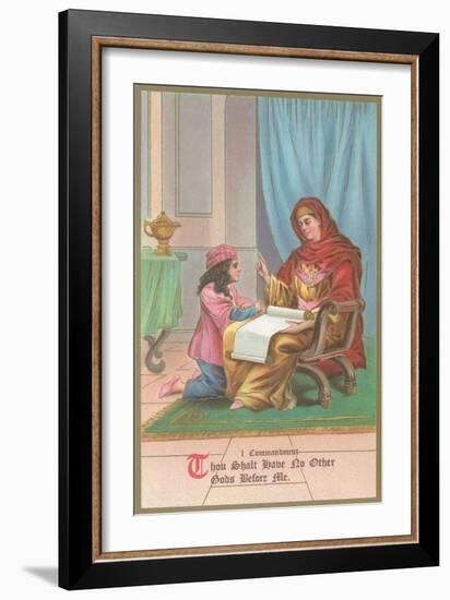 First Commandment Illustration-null-Framed Art Print