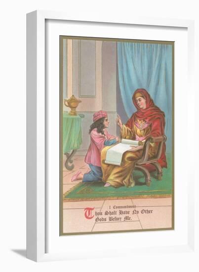 First Commandment Illustration-null-Framed Art Print