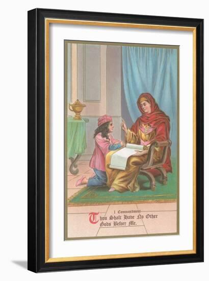 First Commandment Illustration-null-Framed Art Print