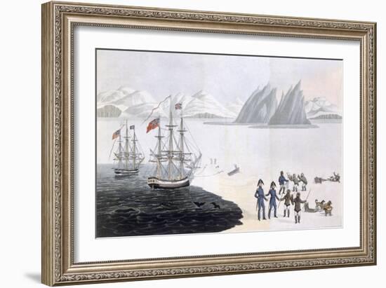 First Communication with the Natives of Prince Regent's Bay, 1818-John Sackheouse-Framed Giclee Print