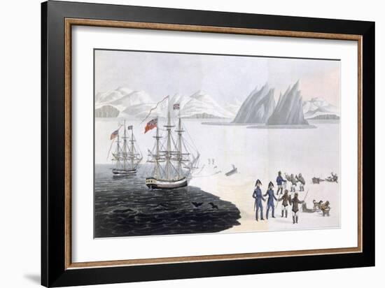 First Communication with the Natives of Prince Regent's Bay, 1818-John Sackheouse-Framed Giclee Print