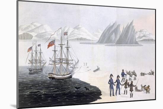 First Communication with the Natives of Prince Regent's Bay, 1818-John Sackheouse-Mounted Giclee Print