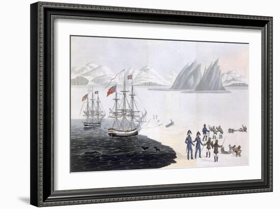 First Communication with the Natives of Prince Regent's Bay, 1818-John Sackheouse-Framed Giclee Print