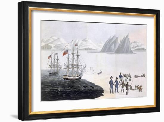First Communication with the Natives of Prince Regent's Bay, 1818-John Sackheouse-Framed Giclee Print