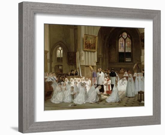 First Communion, 1867-Theophile Emmanuel Duverger-Framed Giclee Print