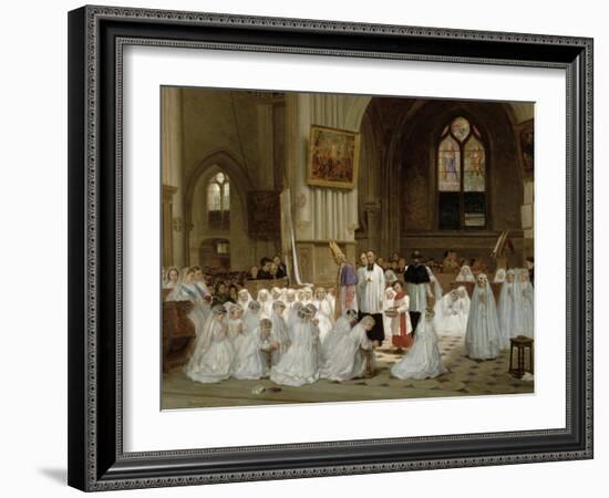 First Communion, 1867-Theophile Emmanuel Duverger-Framed Giclee Print