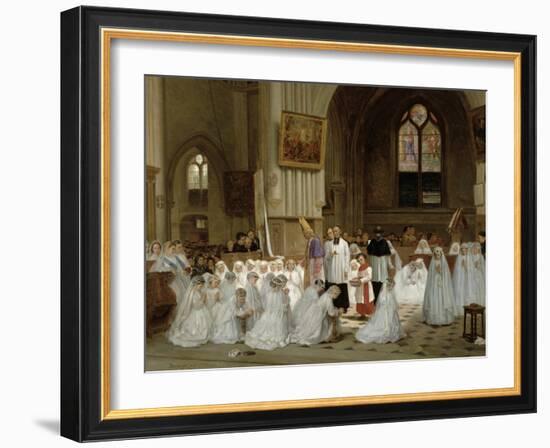 First Communion, 1867-Theophile Emmanuel Duverger-Framed Giclee Print