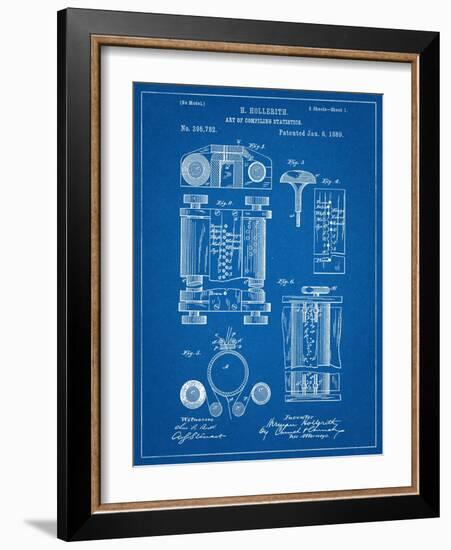 First Computer Patent 1889-null-Framed Art Print