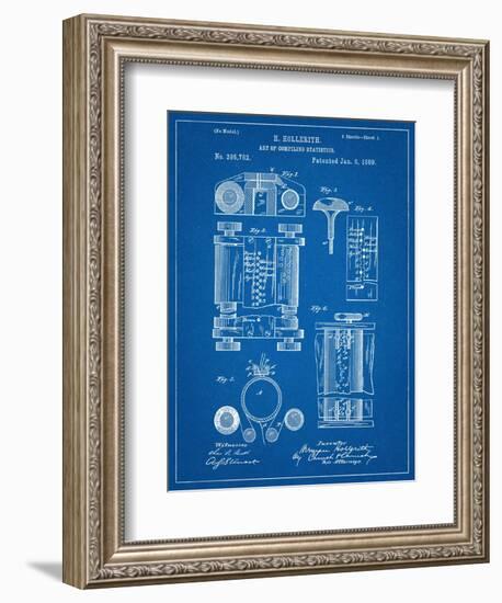 First Computer Patent 1889-null-Framed Art Print