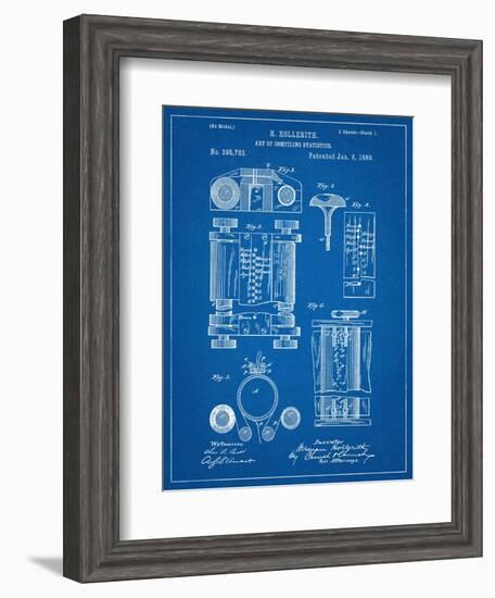 First Computer Patent 1889-null-Framed Art Print