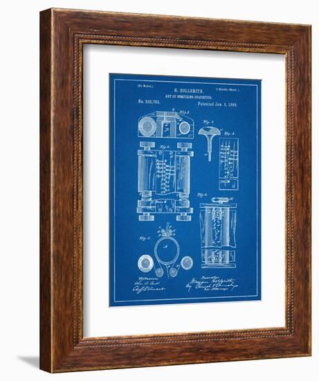 First Computer Patent 1889-null-Framed Art Print