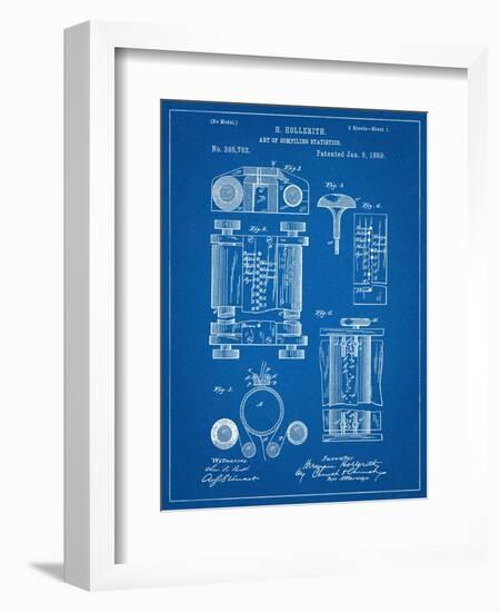 First Computer Patent 1889-null-Framed Art Print