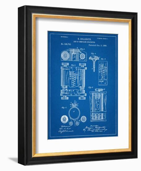 First Computer Patent 1889-null-Framed Art Print